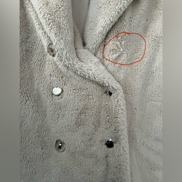 Ever New Cream Teddy Cozy Plush Jacket - size 0 - Picture 10 of 11